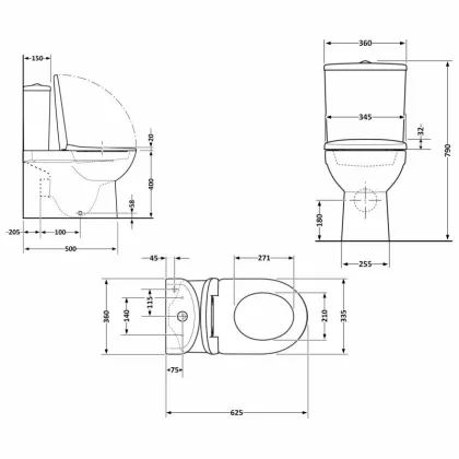 Унітаз підлоговий Qtap Evia Ultra Quiet 630×350×795 мм з сидінням Soft-close, White QTEVI27W49258 — Photo 1