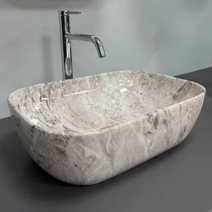 Умивальник (раковина) VBI RAVENNA STONE GLOSSY накладний — Photo 5