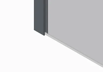 Душова перегородка Koer SR SP03-30x200-TR-01 Walk-In (рух.част) прозоре скло Easy Clean 8мм, хром (KR5399) — Photo 7