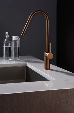 IMEX KENIA PVD BRUSHED ROSE GOLD Змішувач для кухні, PVD матове рожеве золото — Photo 1