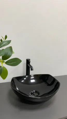 Умивальник VBI RONTA DARK BLACK GLOSSY  — Photo 2