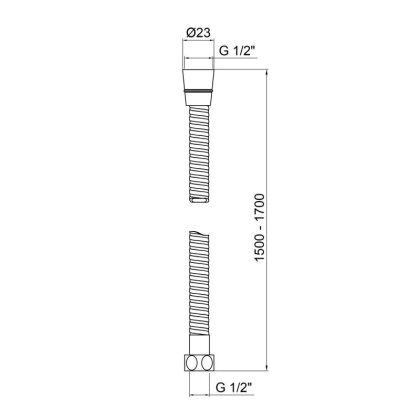 Шланг Lidz Niagara 06 1,5-1,7 м LDNIA06CRM35454 Chrome — Photo 1