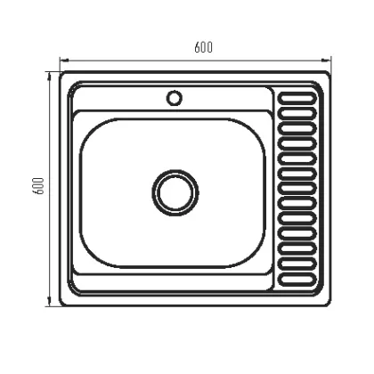 Мийка кухонна Zerix Z6060L-06-160MD (micro decor) (ZS0585) — Photo 1