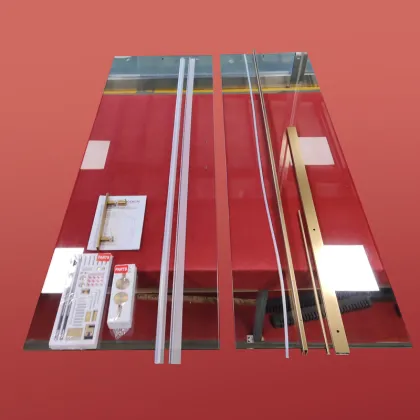 Двері в нішу Koer SR SD01-120x200-TR-12 прозоре скло Easy Clean 8мм, матове золото (KR5377) — Photo 5