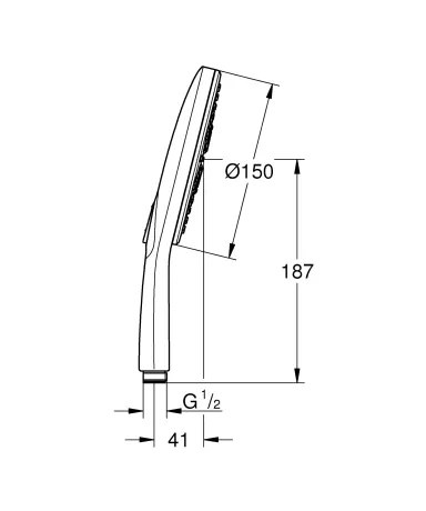 Ручний душ, 3 режими струменю Grohe Rainshower SmartActive (26553000) — Photo 4