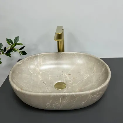 Умивальник (раковина) VBI MODENA S BEIGE STONE MATT накладний — Photo 3