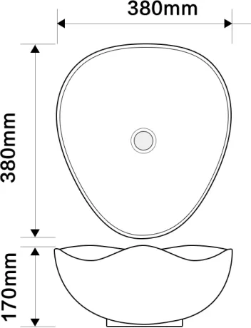 Раковина накладна Mixxus Premium WAVE-0103 MARBLE 380х380х170mm (MP6532) — Photo 1