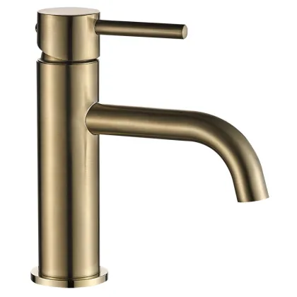 Змішувач для раковини VBI MILANO BRUSHED GOLD низький