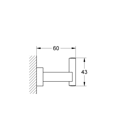 Гачок для халату Grohe Essentials Cube New (40511001) — Photo 1