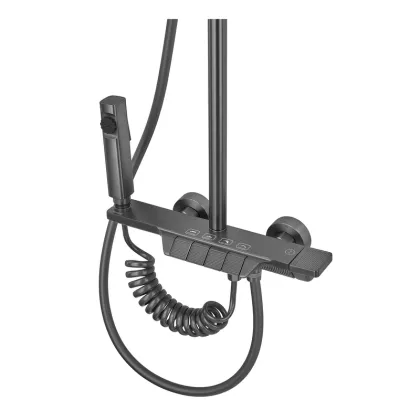Душова колона зі змішувачем MIXXUS PREMIUM TERRA 029-J GRAPHITE (колір графіт) (MI8386) — Photo 8