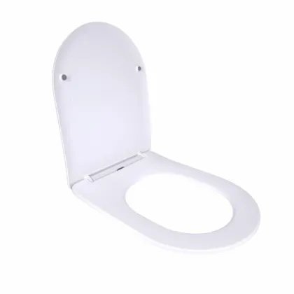 Сидіння для унітаза підлогового (Vlasta) 560×363×30 мм, White, з мікроліфтом, Slim Duroplast, Quick Release QT28228300W3 Qtap — Photo 2