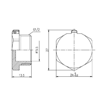 Заглушка SD Forte 1/2&quot; ЗР SF35315 — Photo 1