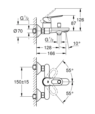 Змішувач для ванни Grohe BauLoop (23603000) — Photo 2