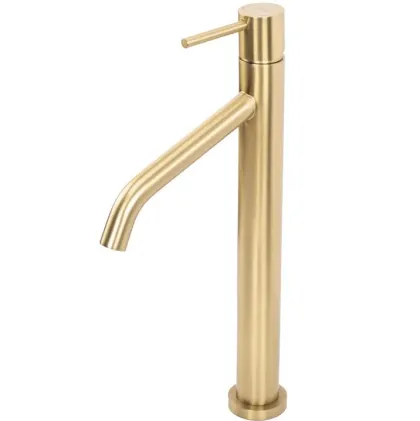 Змішувач для раковини (умивальника) REA LEVEL BRUSHED GOLD матове золото високий — Photo 3