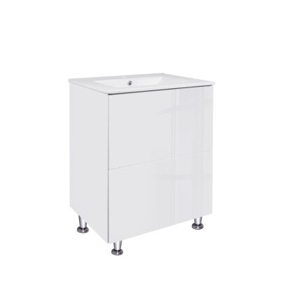 Комплект Qtap Tern 600х725х437 White тумба підлогова + раковина урізна QT1771TNL6013060CW