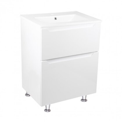 Комплект Qtap Scorpio 605х825х460 White тумба напольна + раковина урізна QT1471TNВ6013060CW