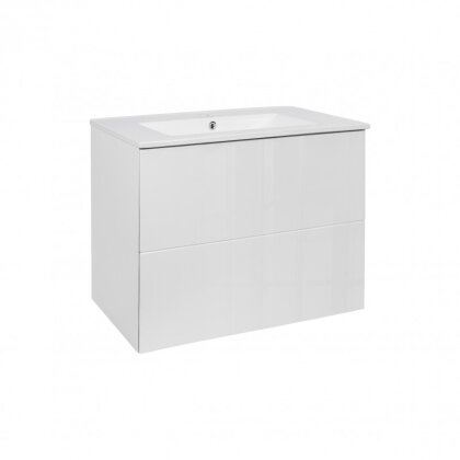 Комплект Qtap Tern 700х580х437 White тумба підвісна + раковина урізна QT1772TPL7013070CW