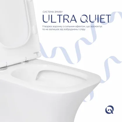 Унітаз підлоговий Qtap Presto Quadro безобідковий із сидінням Soft-close QTPRE27W51021 — Photo 4