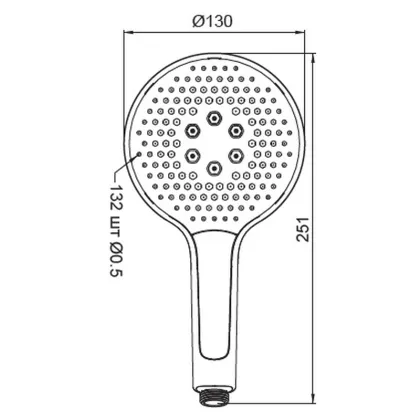 Лійка для душу Koer KP-0401-01 (3 функції) (KR4979) — Photo 1