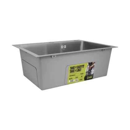 Мийка для кухні інтегрована Lidz Handmade H5843 Brushed Steel 3,0/1,0 мм LDH5843BRU49442 — Photo 3