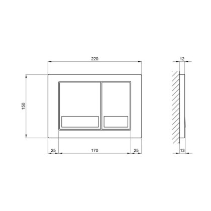 Панель змиву для унітазу Qtap Nest QT0111M06028CRM — Photo 1