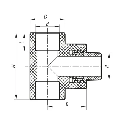 Трійник ЗР 32x1M PPR Koer K0112.PRO (KP0133) — Photo 1