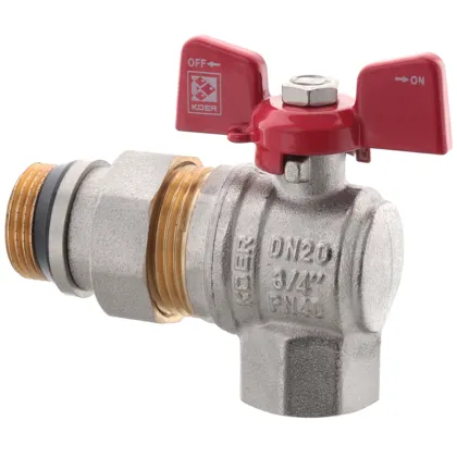 Кран з американкою 3/4" "антіпротечка"(Koer KR.228-Gi) кутовий (KR0194) — Photo 1