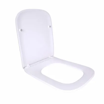 Сидіння для унітаза підлогового (Stenava) 435×345×30 мм, White, з мікроліфтом, Slim Duroplast, Quick Release QT99SC8303W Qtap — Photo 2