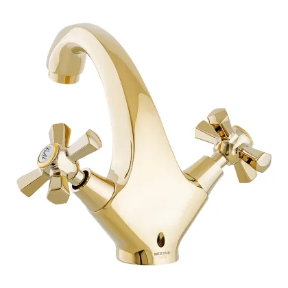 Змішувач для умивальника Mixxus Premium Retro Gold-161 (MI5848) — Photo 1