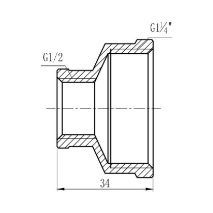 Муфта редукційна SD Forte 1&quot; 1/4х1/2&quot; ВВ SF3573215 — Photo 1