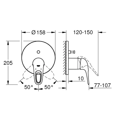 Змішувач прихованого монтажу на 2 споживача Grohe Eurostyle (24049003) — Photo 2