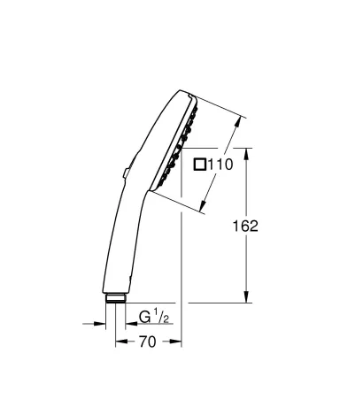 Ручний душ, 3 режими струменю Grohe New Tempesta Cube 100 (27572003) — Photo 4
