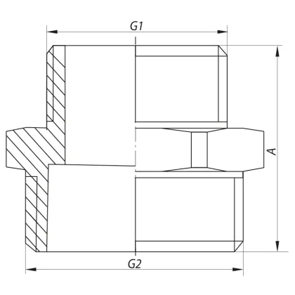 Ніпель редукційний 1/4 "x1 / 2" Koer KF.N0206 (KF0038) — Photo 2