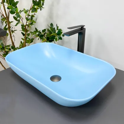 Умивальник (раковина) VBI AVEZZANO BLUE MATT накладний