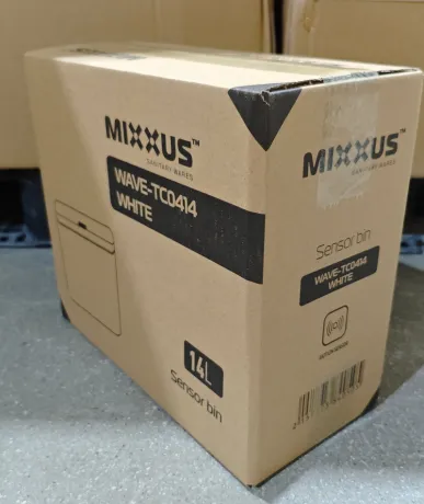 Відро для сміття сенсорне прямокутне Mixxus Wave-TC0414 White 14 л (колір білий) (MI8405) — Photo 8