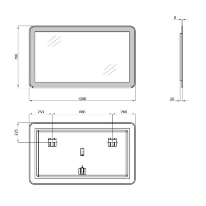 Дзеркало Qtap Swan 1200x700 з LED-підсвічуванням QT1678141470120W — Photo 1