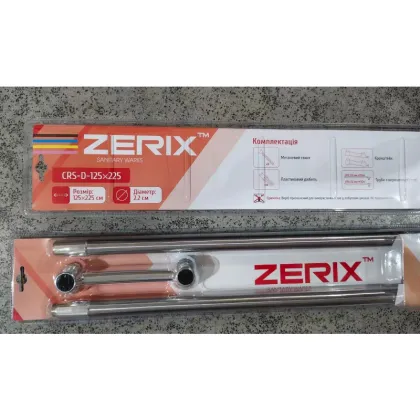 Штанга для шторки телескопічна з тримачем для рушників ZERIX CRS-D-125x225 125cm-225cm (нержавіюча сталь) (ZX6099) — Photo 6