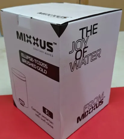 Відро для сміття з плавним закриттям кругле Mixxus Ellipse-TC0205 Brushed Gold 5л (колір матове золото) (MI8400) — Photo 22