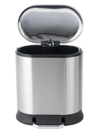 Відро для сміття з плавним закриттям овальне Mixxus Premium Strong-TC0120 SS Color 20л колір наржавійка (MI7081) — Photo 4