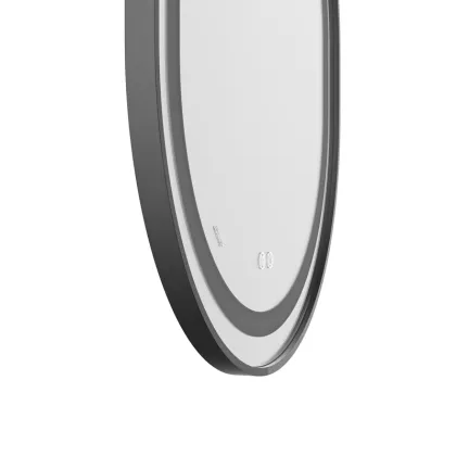 Дзеркало Mixxus Premium ELLIPSE MV05-80x70-Reverse BLACK з Led Touch, Anti-fog, димером (3-6,5kK) (MP6646) — Photo 10