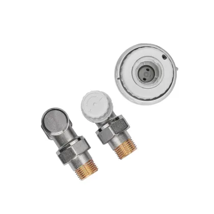 Комплект для підключення радіатора Koer SET-23 - 1/2'' кутовий з термоголовкою, клікове кріплення (KR5284) — Photo 3