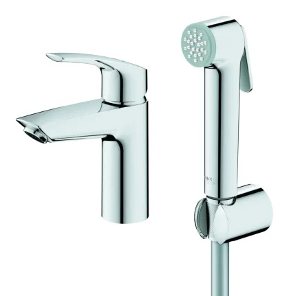 Змішувач для раковини з гігієнічним душем Grohe Eurosmart New (23124003) — Photo 4