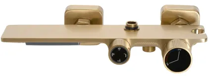 Душовий гарнітур REA HELIX BRUSHED GOLD матове золото з виливом — Photo 6