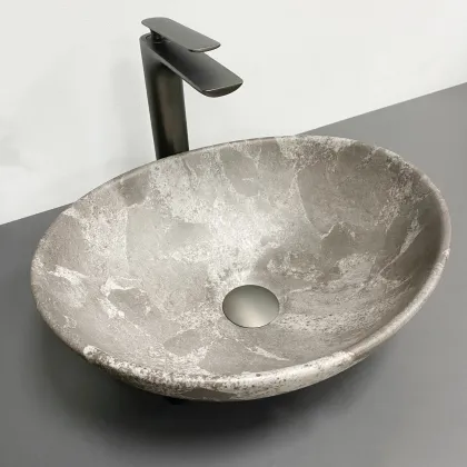 Умивальник (раковина) VBI PARMA DARK GREY STONE MATT накладний