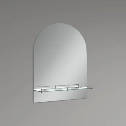 Дзеркало настінне ZERIX LAGUNA MRZ03-50x70x11 прямокутне з дугоподібним верxом та полицею (ZX5622) — Photo 2