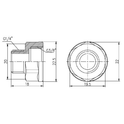 Перехід SD Forte 3/8&quot;х3/4&quot; ВЗ SF36096 — Photo 1