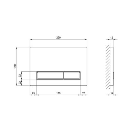 Панель змиву для унітазу Qtap Nest QT0111M08V1091MB — Photo 1