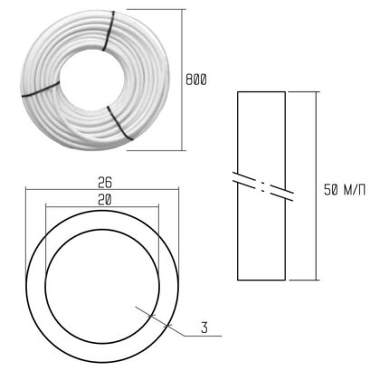 Труба PE-AL-PERT Icma 26х3 мм, 50 м №P199 — Photo 1