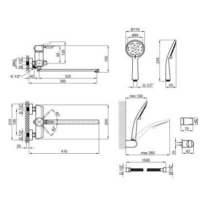 Змішувач для ванни Qtap Elit СRM 005 New — Photo 1