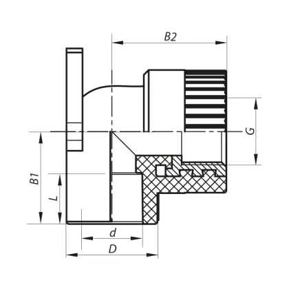 Кут інсталяційний ВР 20x1/2F PPR Koer K0123.PRO (KP0147) — Photo 1